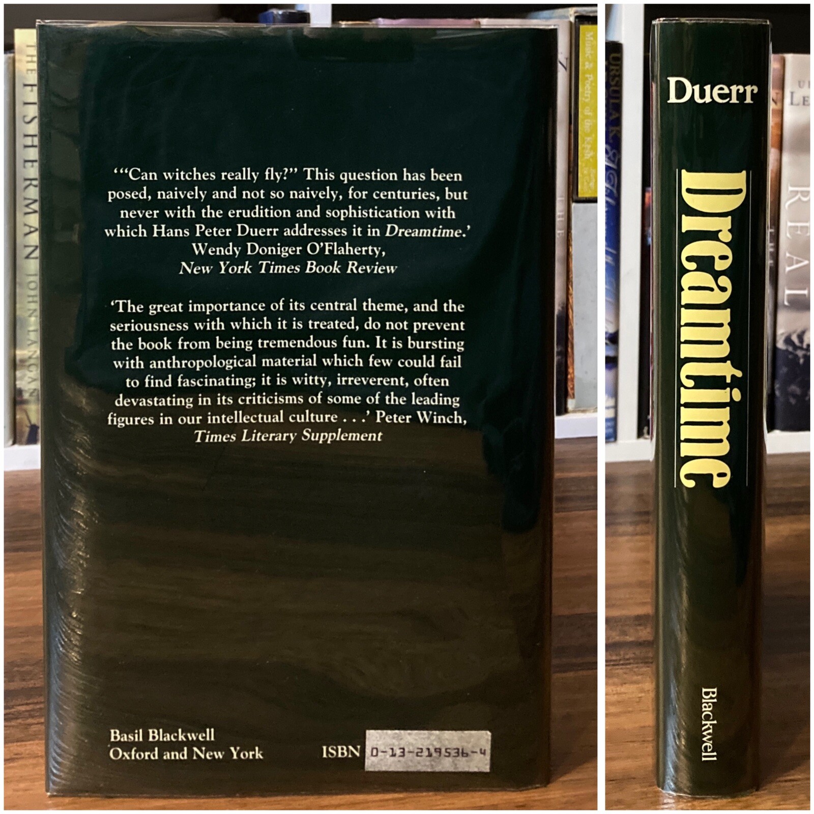 Dreamtime – Hans Peter Duerr (1st ed. thus, 2nd print HC) Basil Blackwell, 1985
