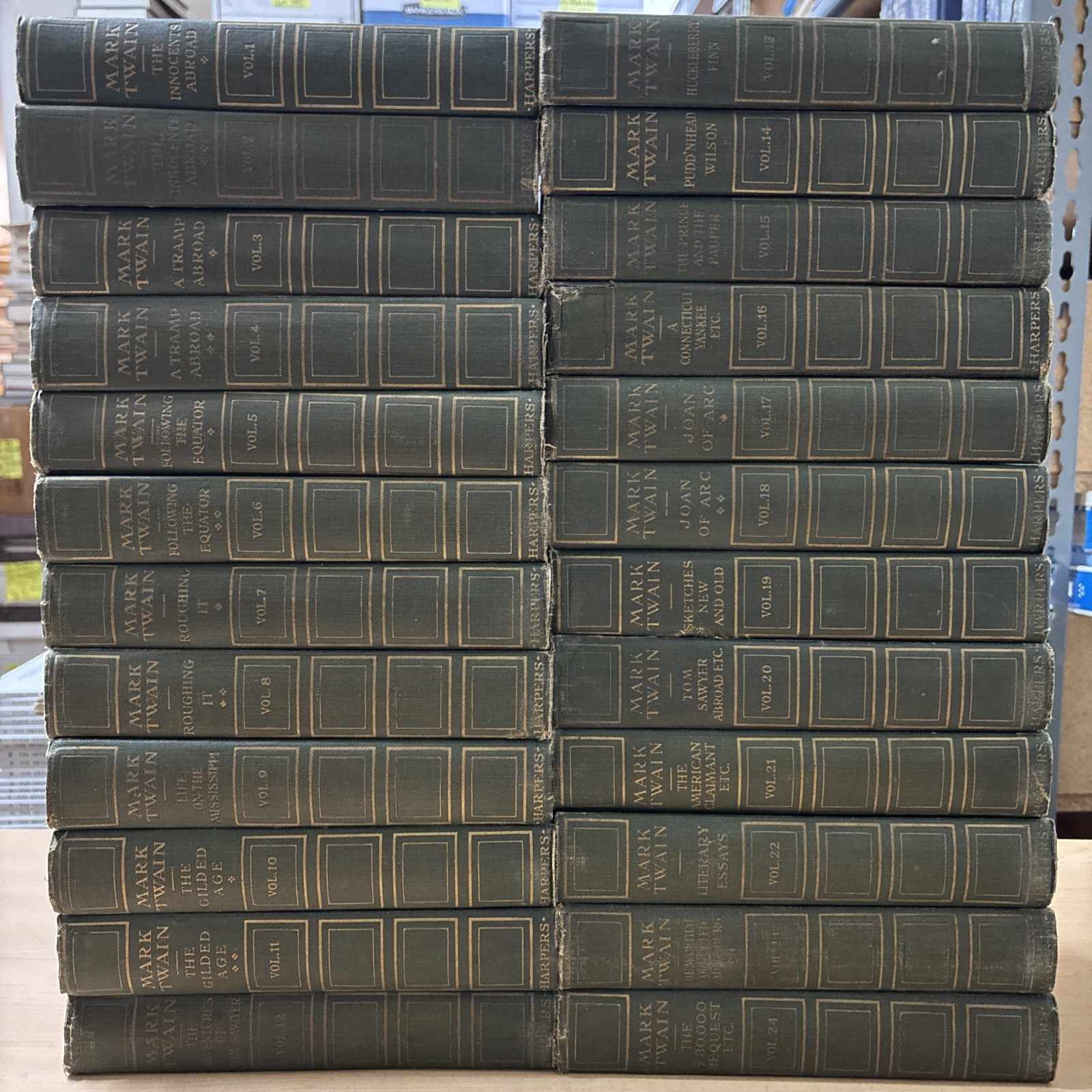 Lot 24 The Writings of Mark Twain Author’s National Edition Vol. 1-24 HC 1900s