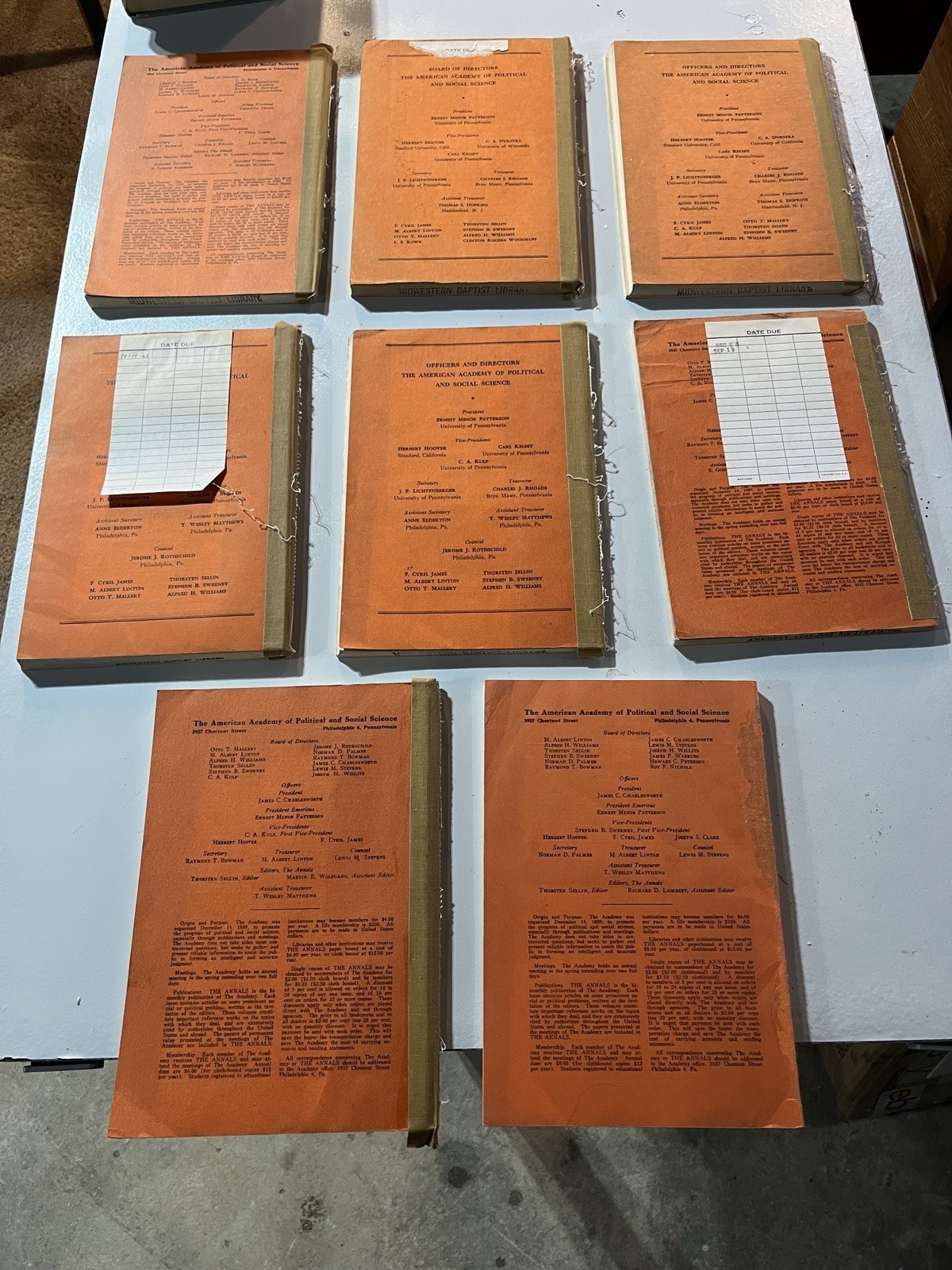 The Annals of the American Academy of Political and Social Science Lot 8 Books