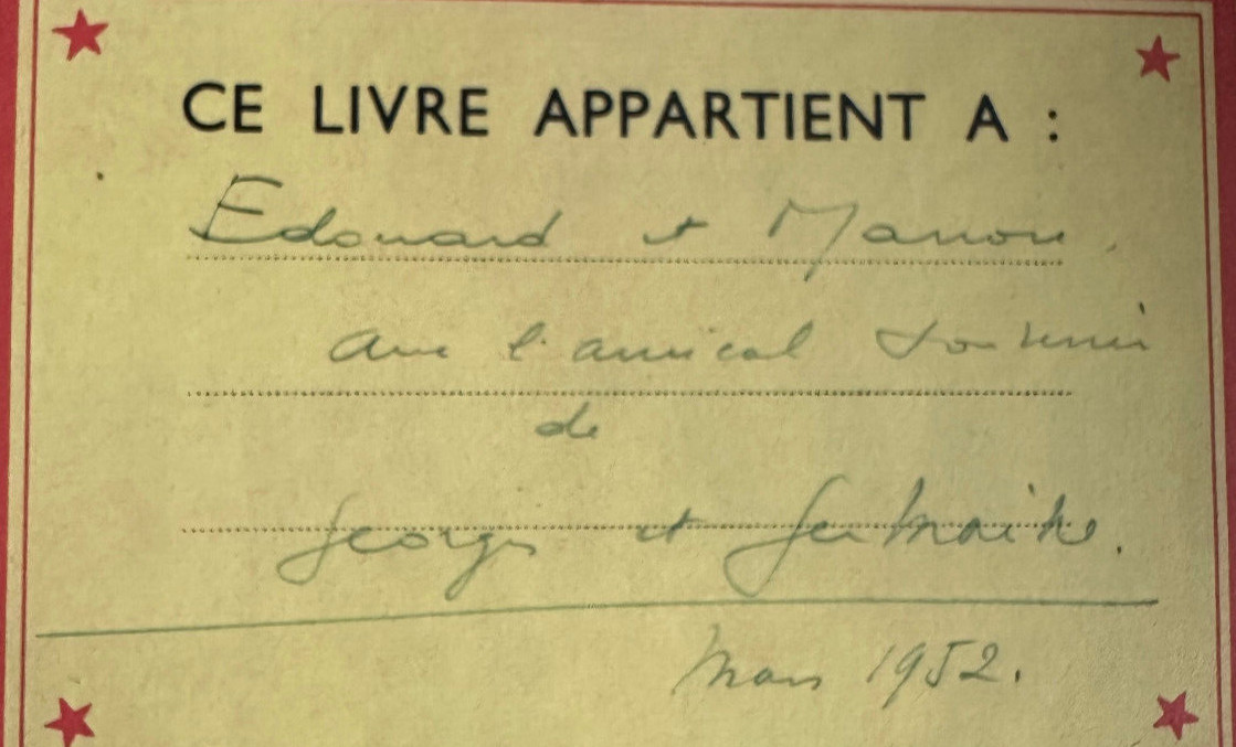 Hergé Jo, Zette & Jocko. Le Testament de M. Pump SIGNED BY HERGE & WIFE 1st 1952