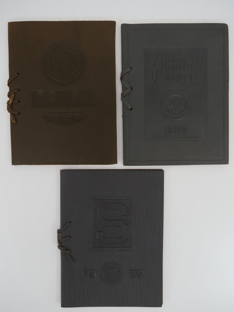 3 MICHIGAN STATE COLLEGE COMMENCEMENT PROGRAMS FOR 1919, 1925, 1927