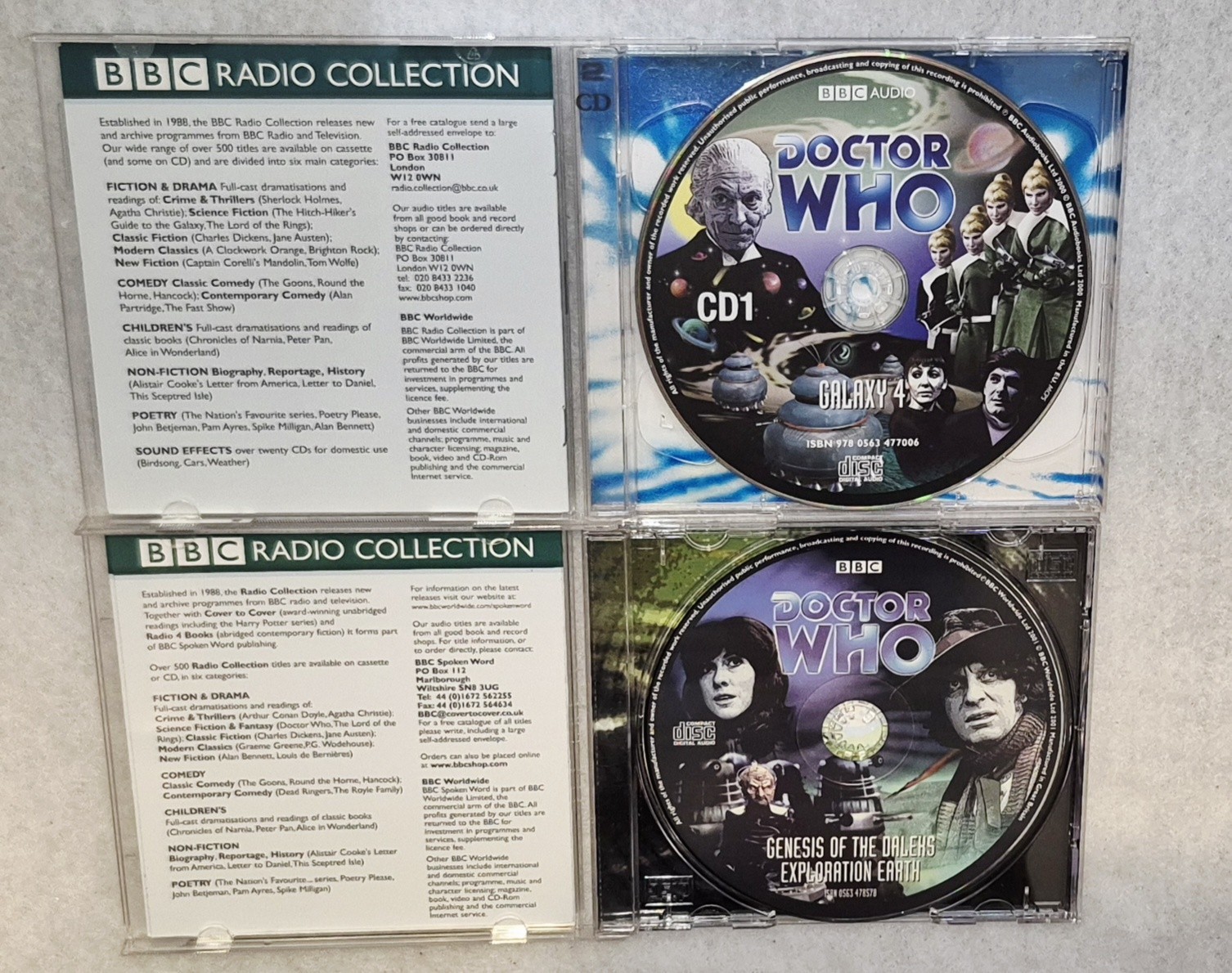 DOCTOR WHO BBC Radio Collection CD LOT Galaxy 4, Genesis Daleks, Explor Earth..