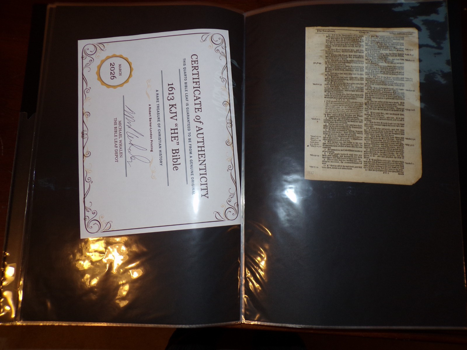 13 Different Bible Leaves-Starter Collection-From 1523 through 1640-Tyndale-Kjv