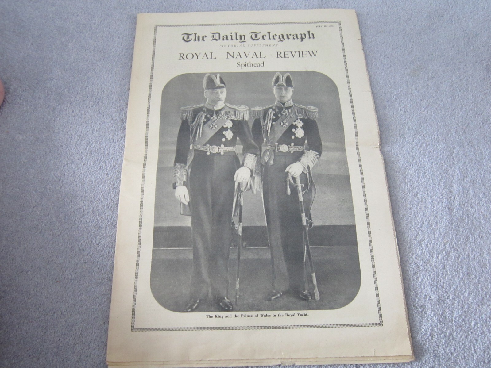 Vintage The Daily Telegraph supplement Magazine ,July 1935 ,Royal Naval review