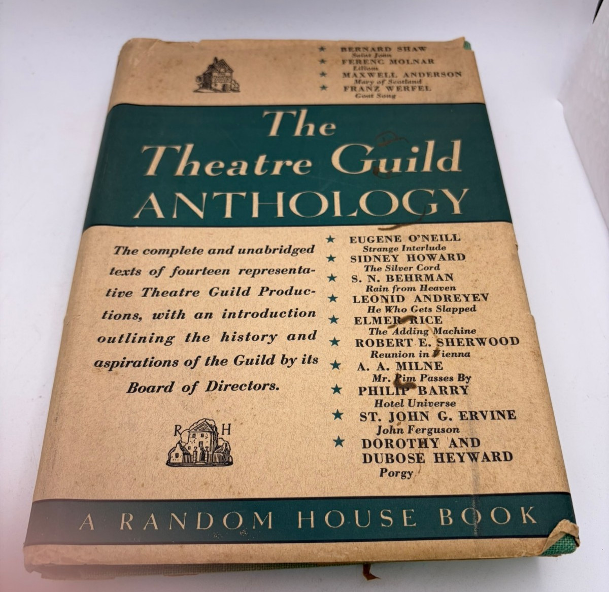 1936 Theatre Guild Anthology HC DJ Random House Shaw O’Neill Milne Porgy Plays