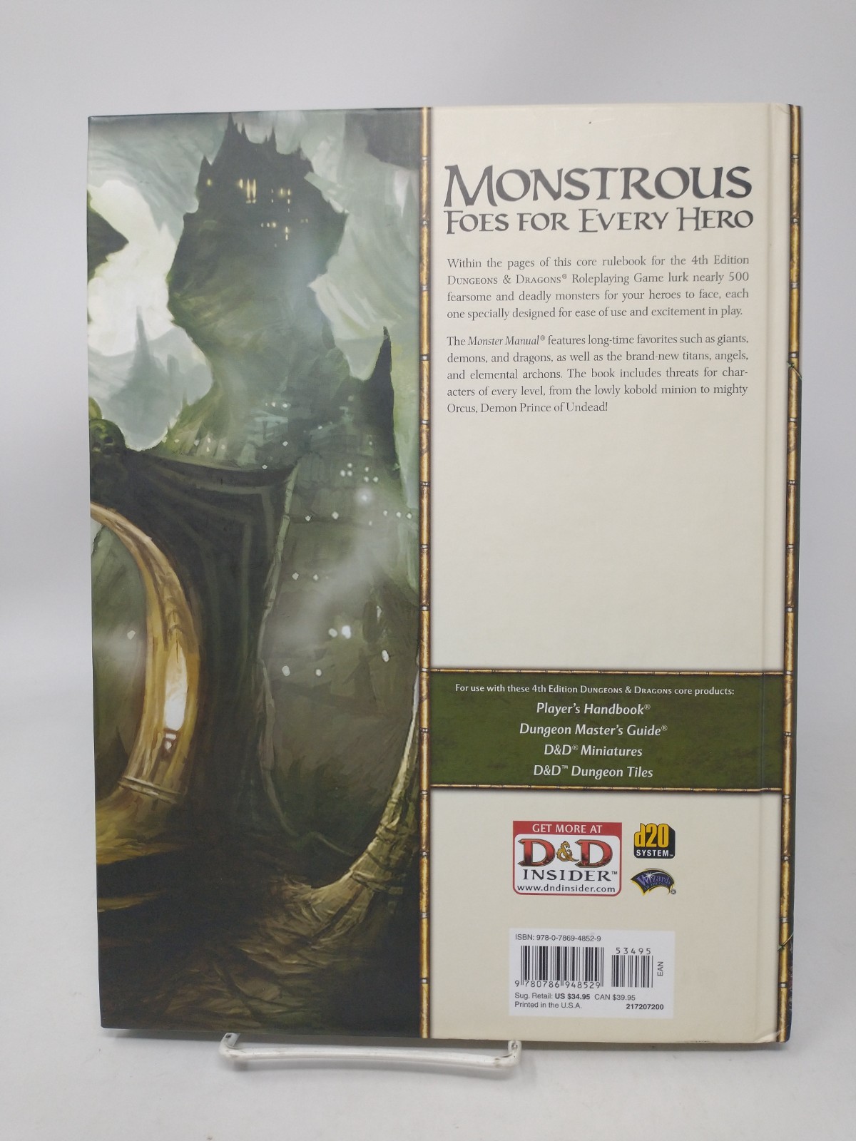 Dungeons & Dragons: Players Handbook & Monster Manual 4th Edition Hardcover Lot