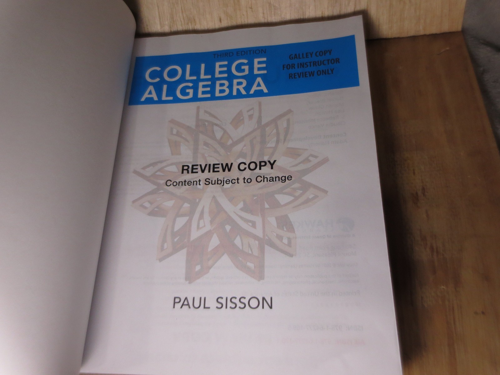 College Algebra 3rd Edition Annotated Instructor Edition Softcover Preview Copy