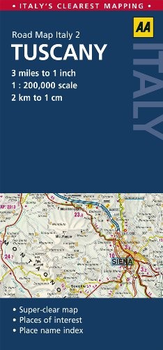Tuscany by AA Publishing Sheet map, folded Book The Fast Free Shipping