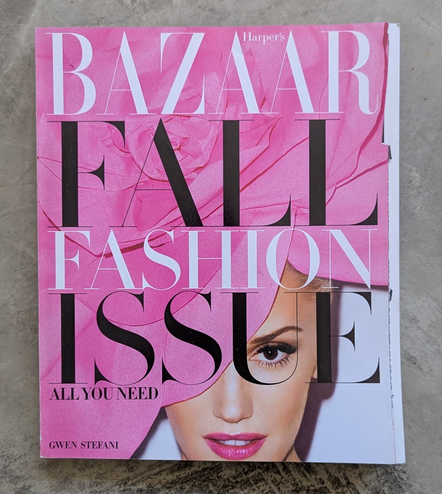 GWEN STEFANI September 2012 HARPER’S BAZAAR Magazine MICHELLE DOCKERY /550 Pages