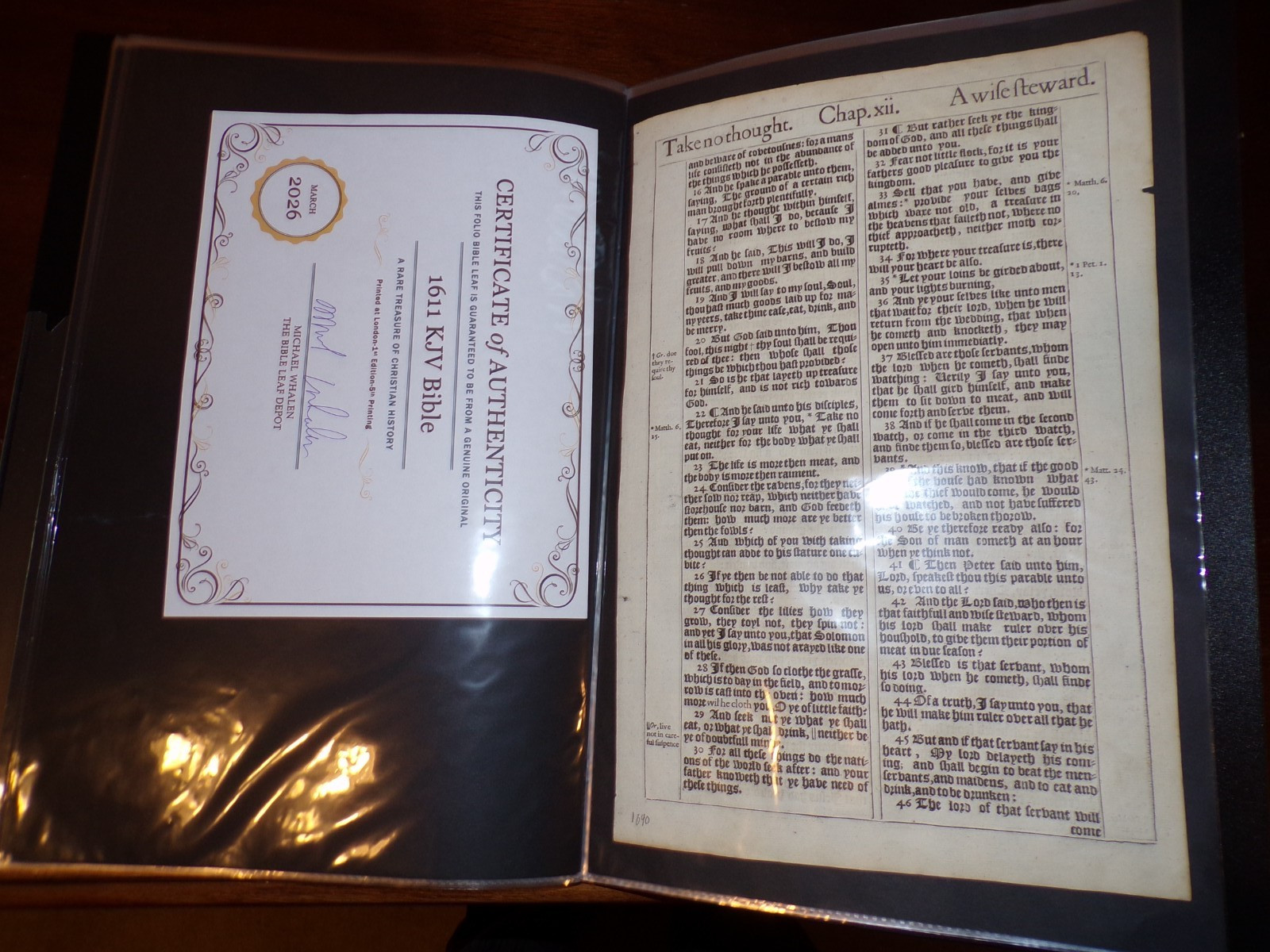 13 Different Bible Leaves-Starter Collection-From 1523 through 1640-Tyndale-Kjv