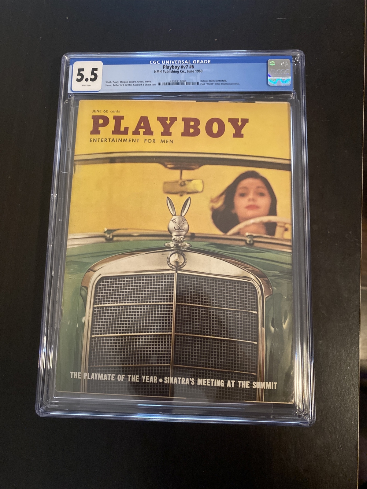 Playboy Magazine June 1960 CGC Graded 5.5 Delores