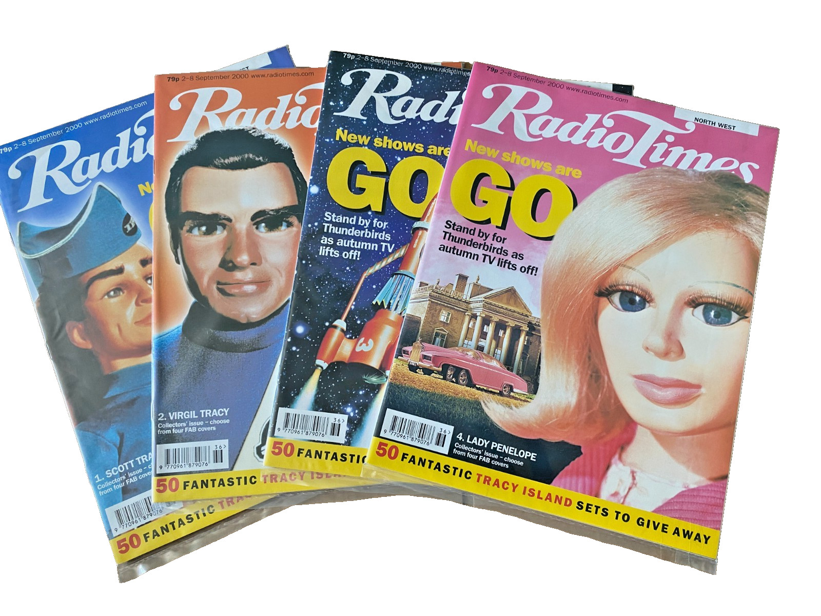 Thunderbirds Radio Times – 4 Special Editions Sept 2000 Sealed New