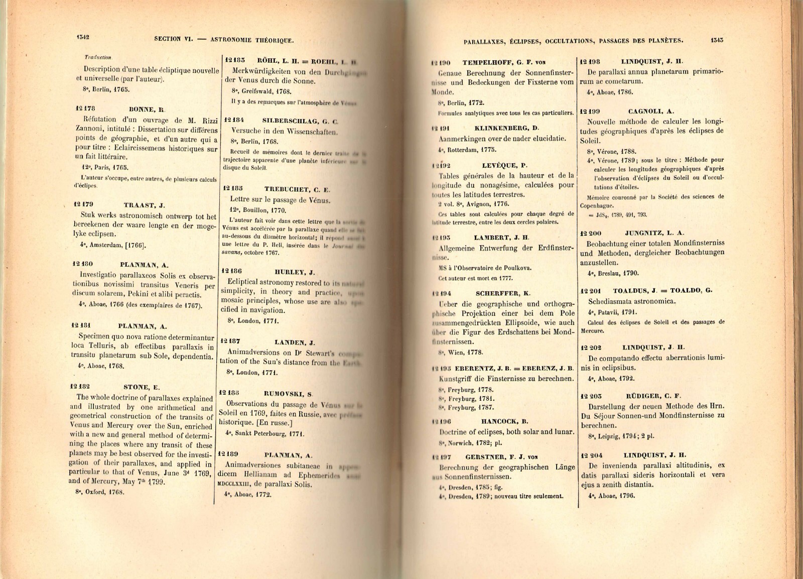 1889 Classic ASTRONOMY Reference/Houzeau & Lancaster/Leatherbound/800+ Pages