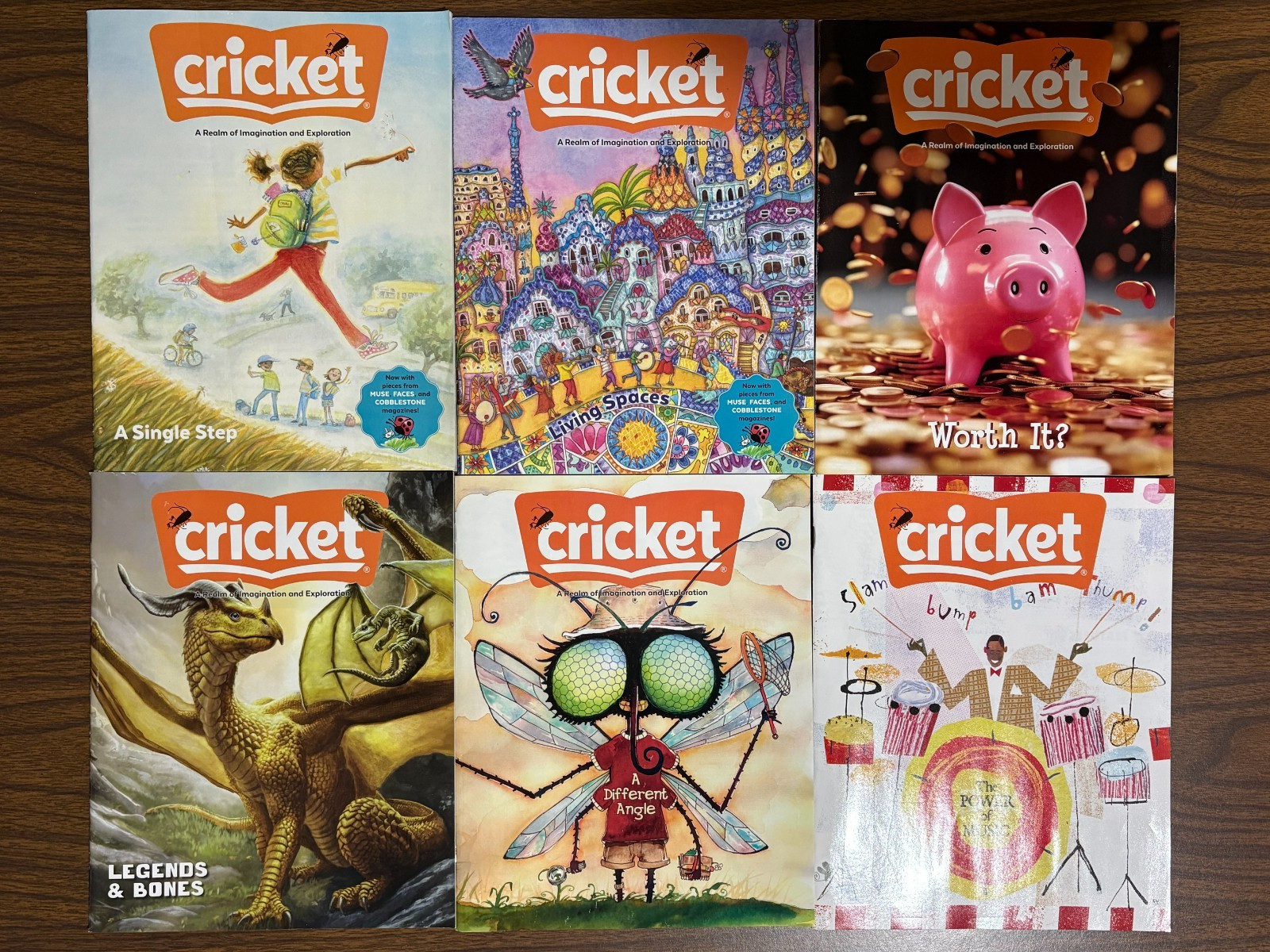 cricket Magazine 1 year Sep/Oct 2025 – July/Aug 2026 Lot of 6