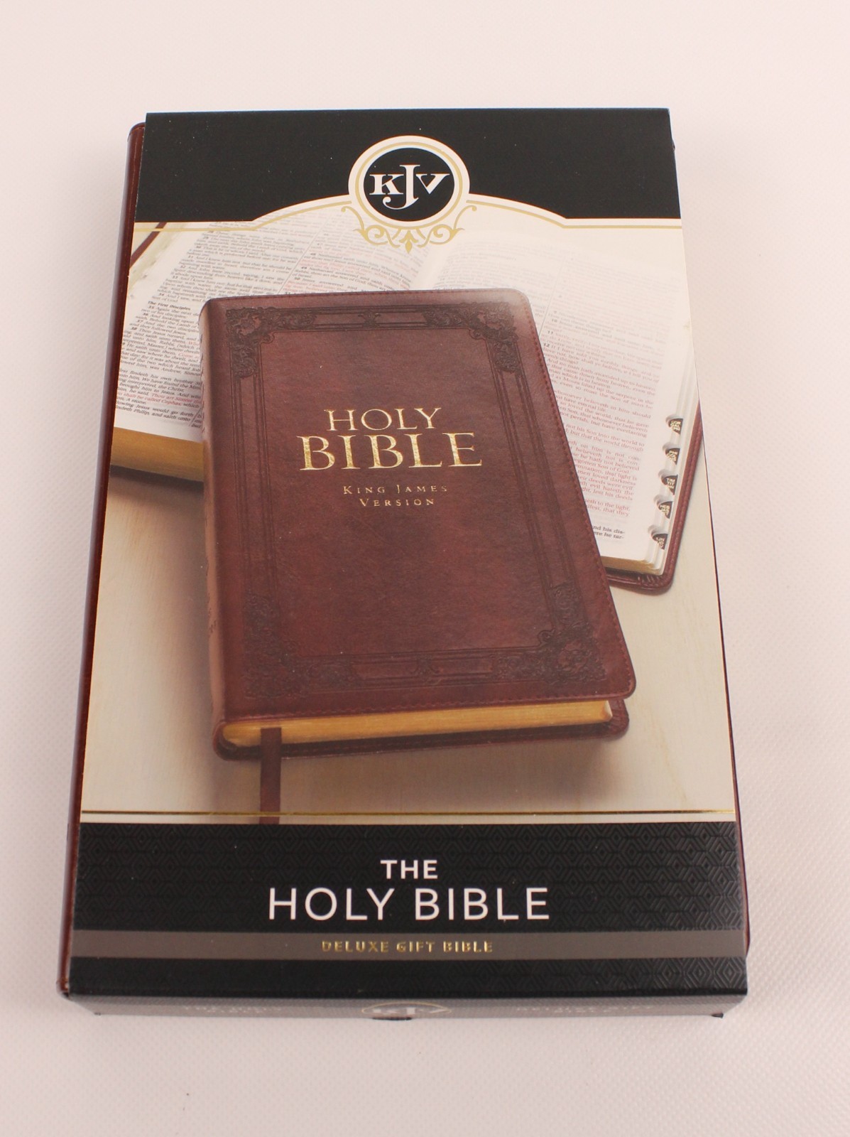 KJV Holy Bible Thumb Index Brown Imitation Leather by Christian Art Publishers