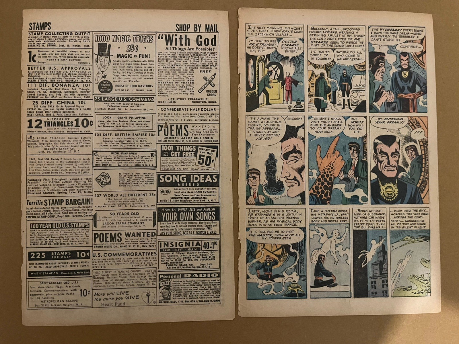 Strange Tales 110 and 115 Pages only – Marvel 1963, Origin and 1st Dr Strange