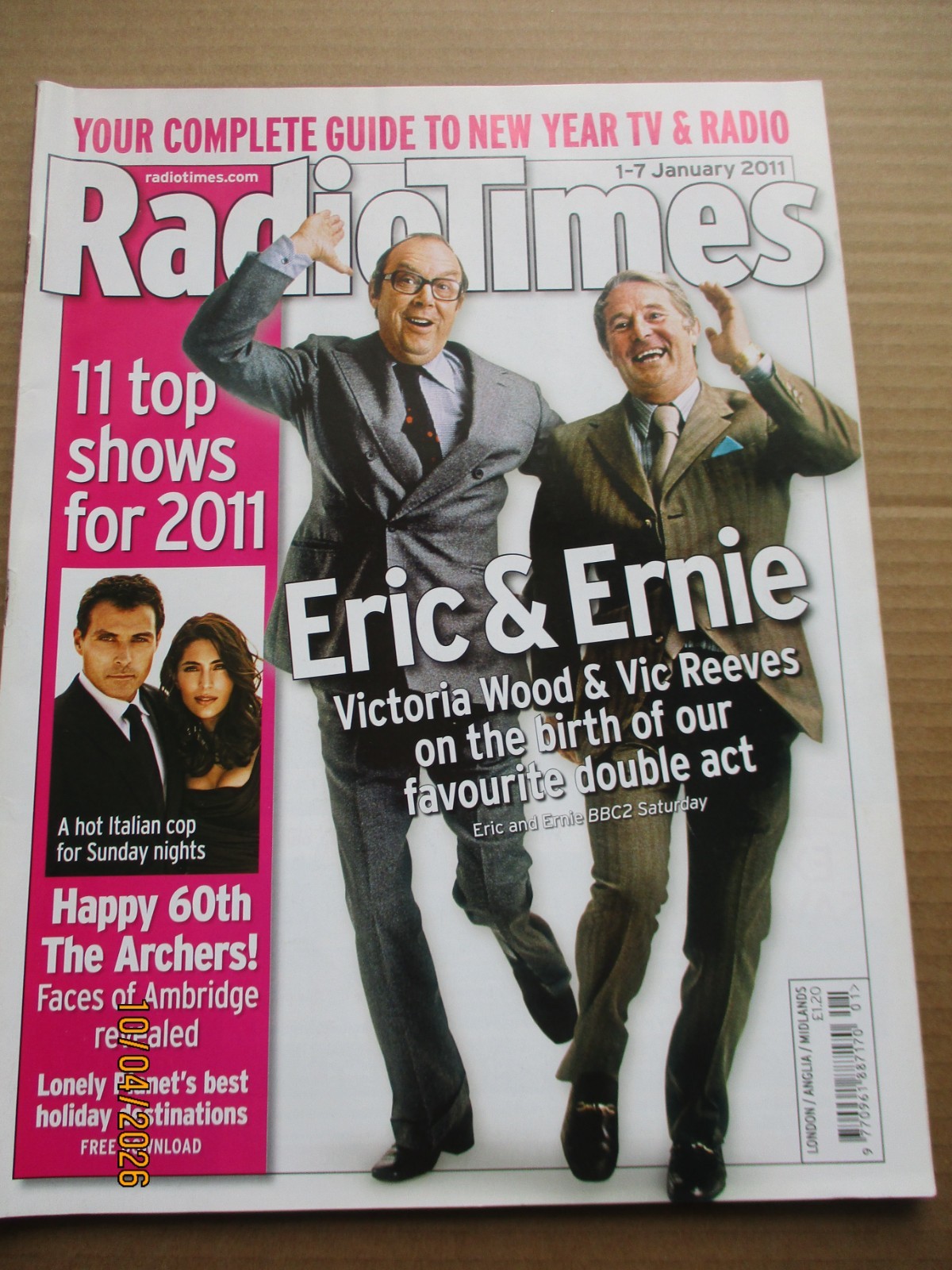 Radio Times magazine 1 – 7 January 2011 Eric & Ernie cover