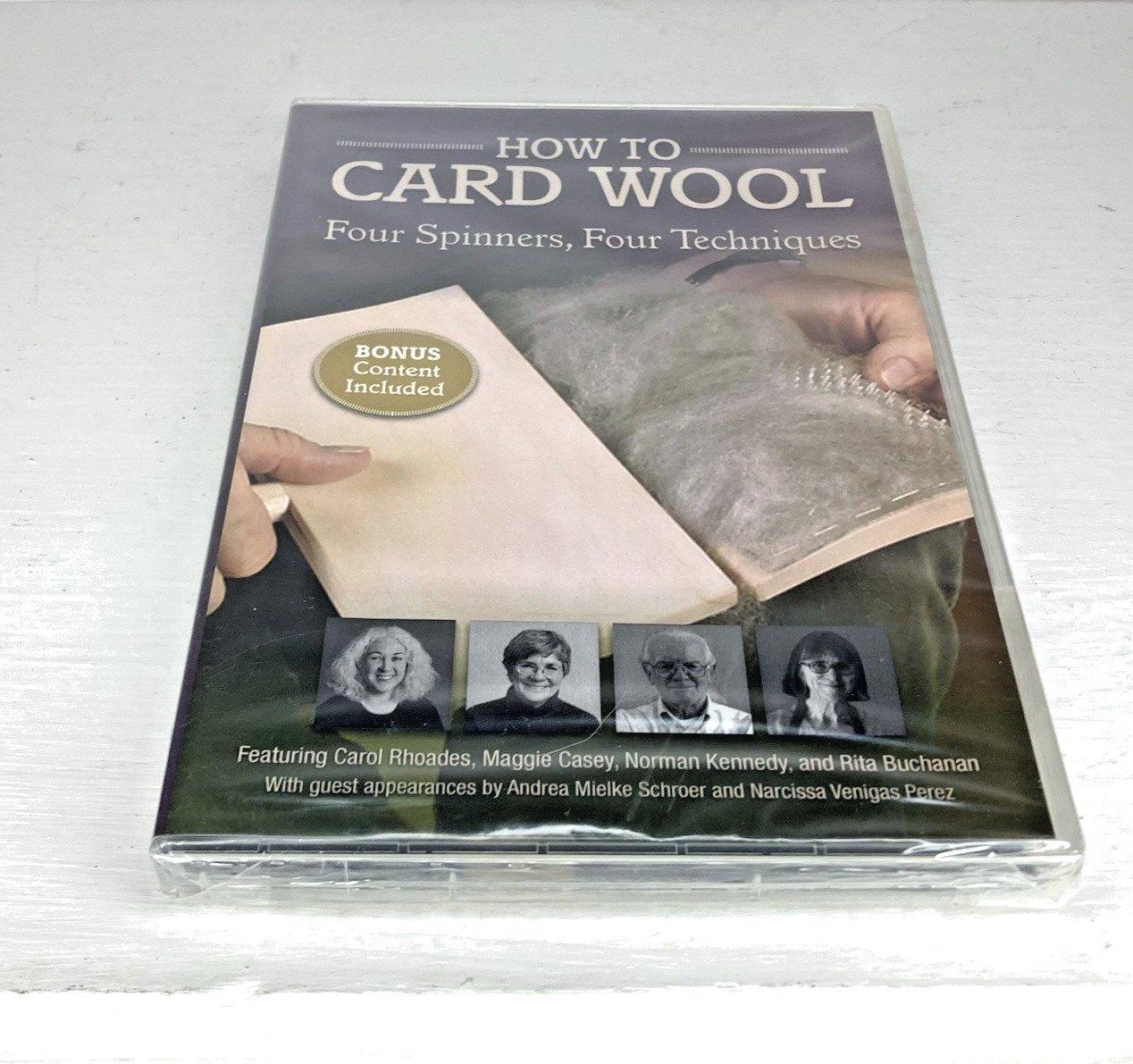 How to Card Wool : Four Spinners, Four Techniques by Interweave (2012, Dvd) NIP
