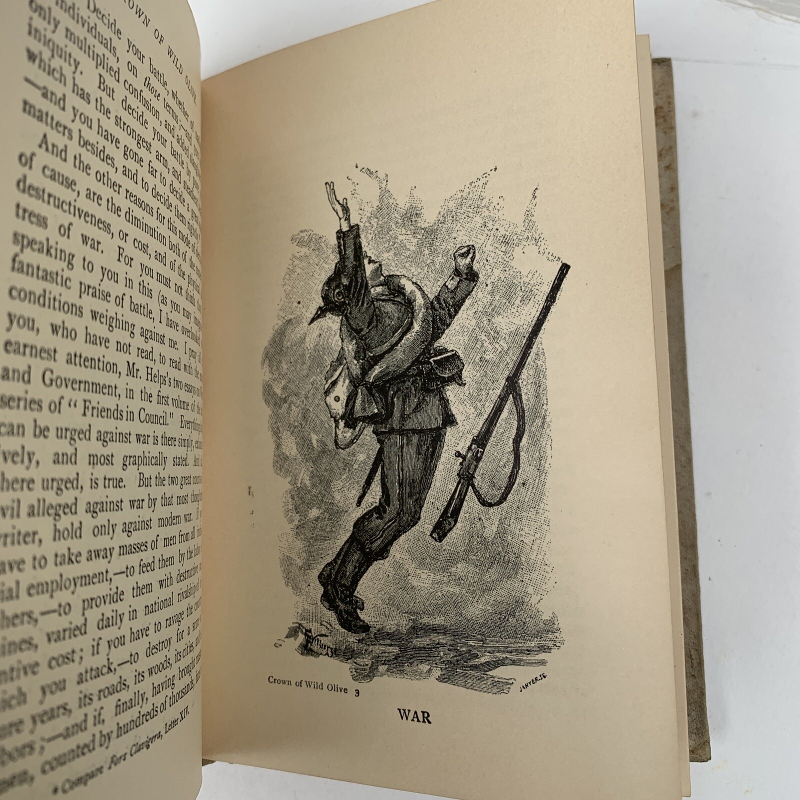 1895 The Crown Of Wild Olive Four Lectures John Ruskin Work Traffic War England