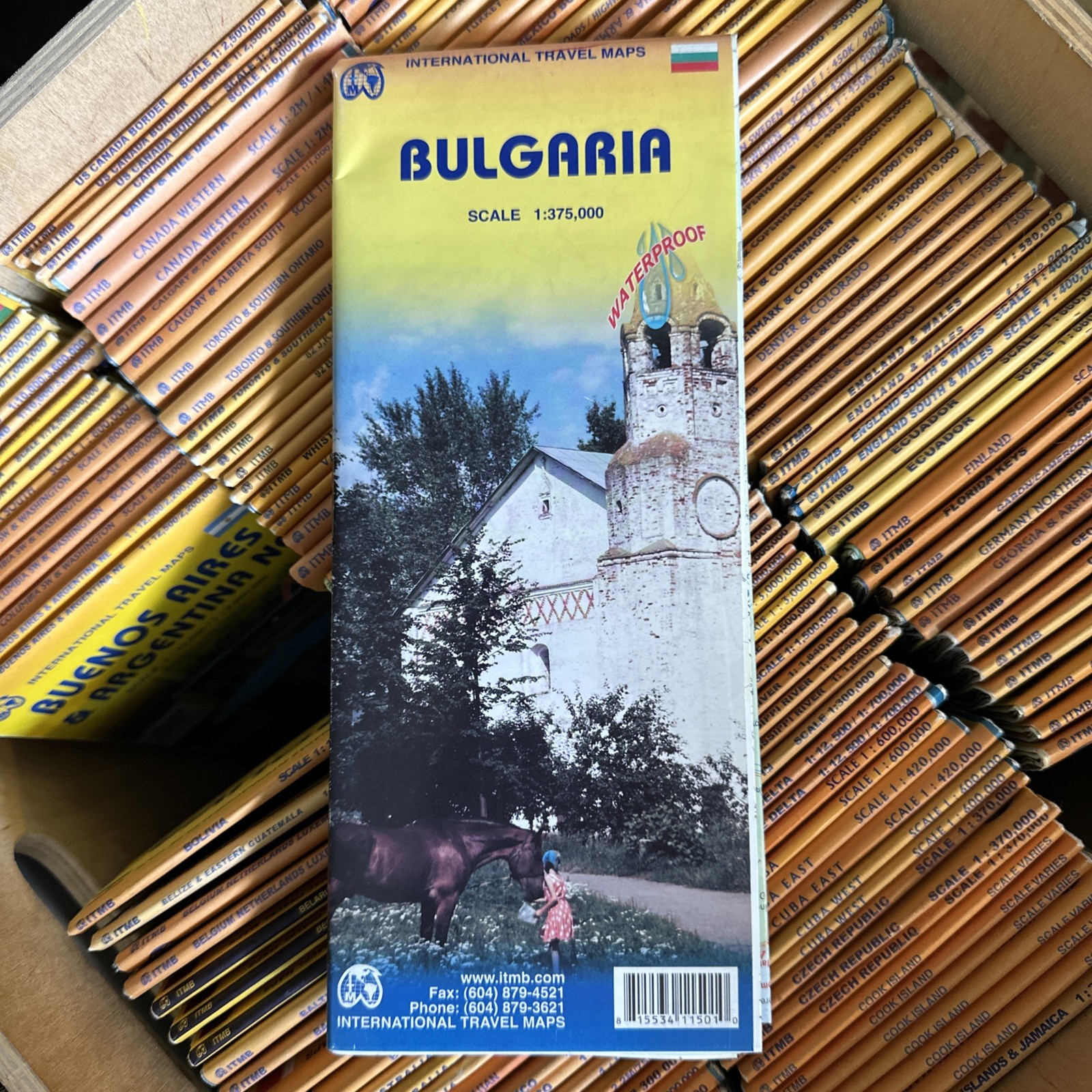Bulgaria Travel Reference Map (WF) : 1:375,000 by ITMB Canada (2008, Sheet Map,