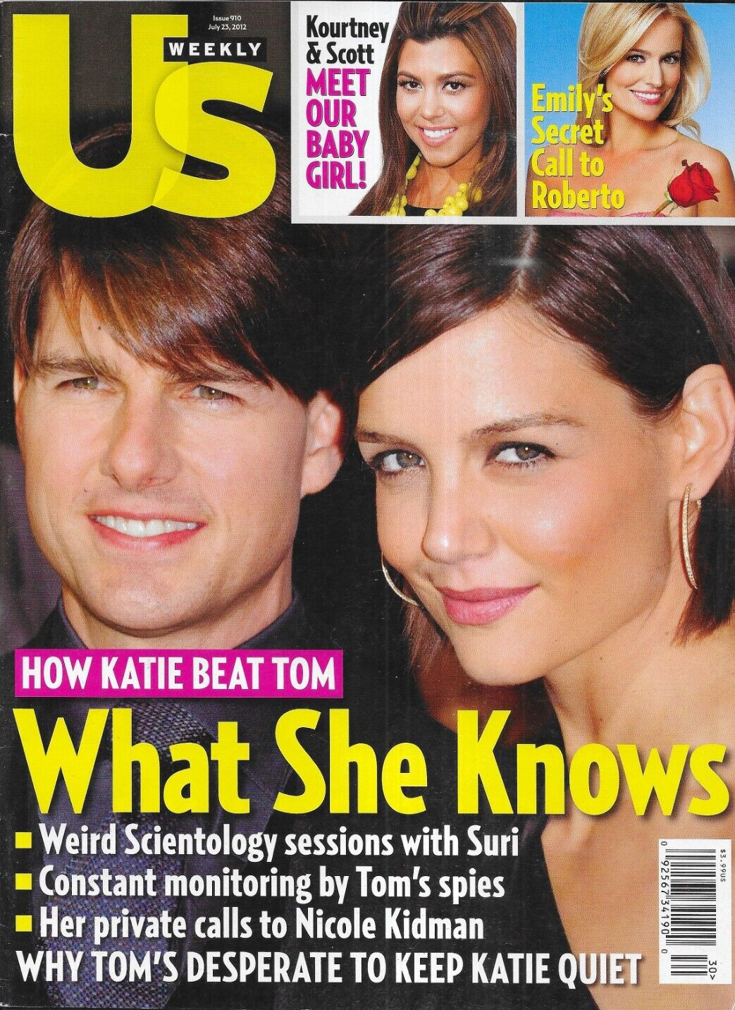 Tom Cruise Katie Holmes Us Weekly Magazine Kourtney Kardashian Bachelorette 2012