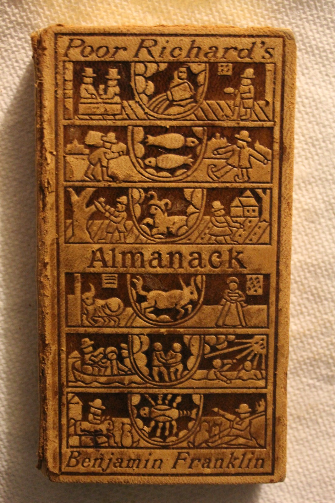 1898 Edition Benjamin Franklin POOR RICHARD’S ALMANACK Leather w/ 1733 Facsimile
