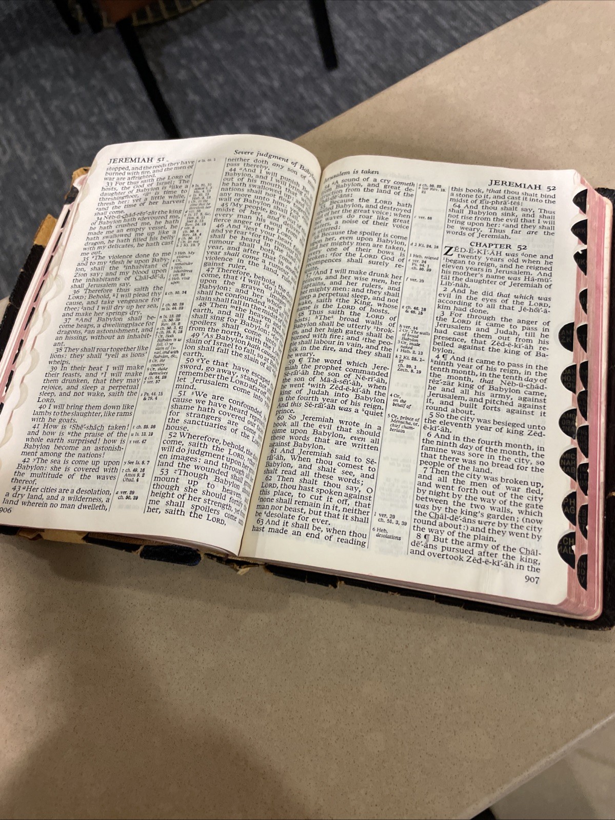 The Holy Bible King James Version Red Letter Concordance Harper & Brothers 1951