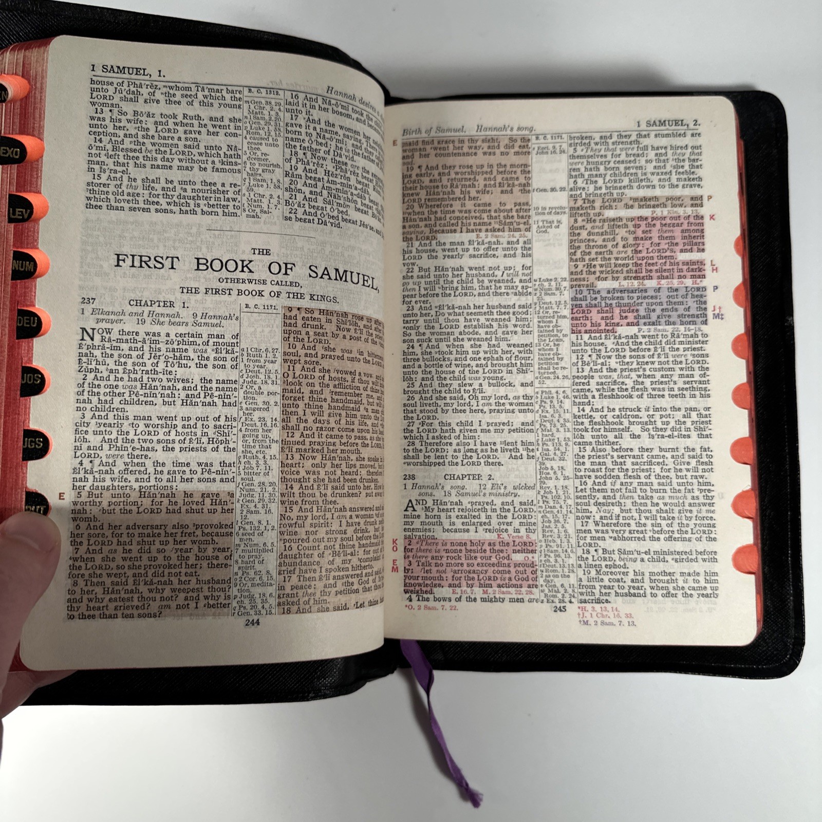 1928 The Marked Holy Bible Self Pronouncing Winston International Leather Gilt