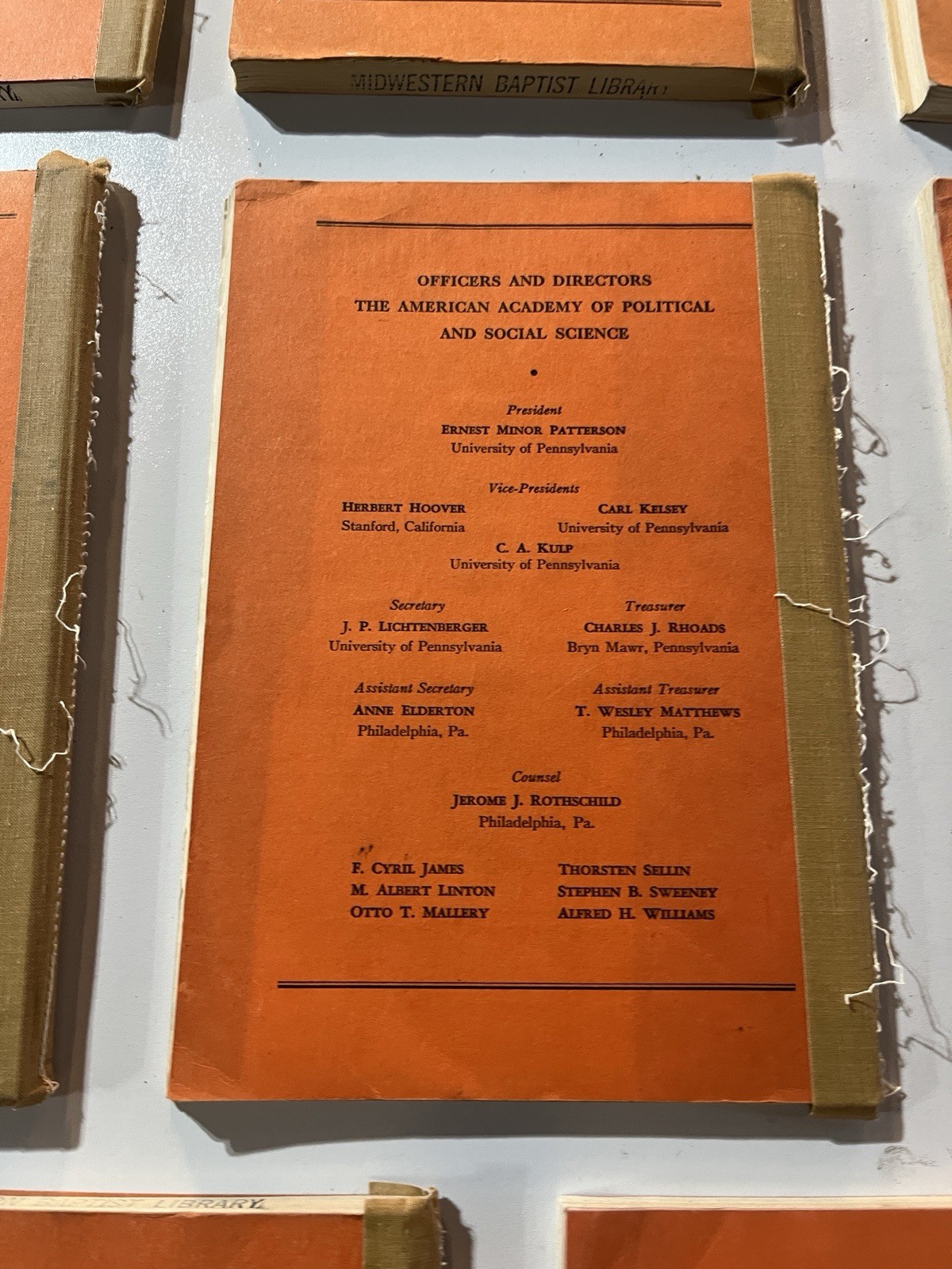 The Annals of the American Academy of Political and Social Science Lot 8 Books