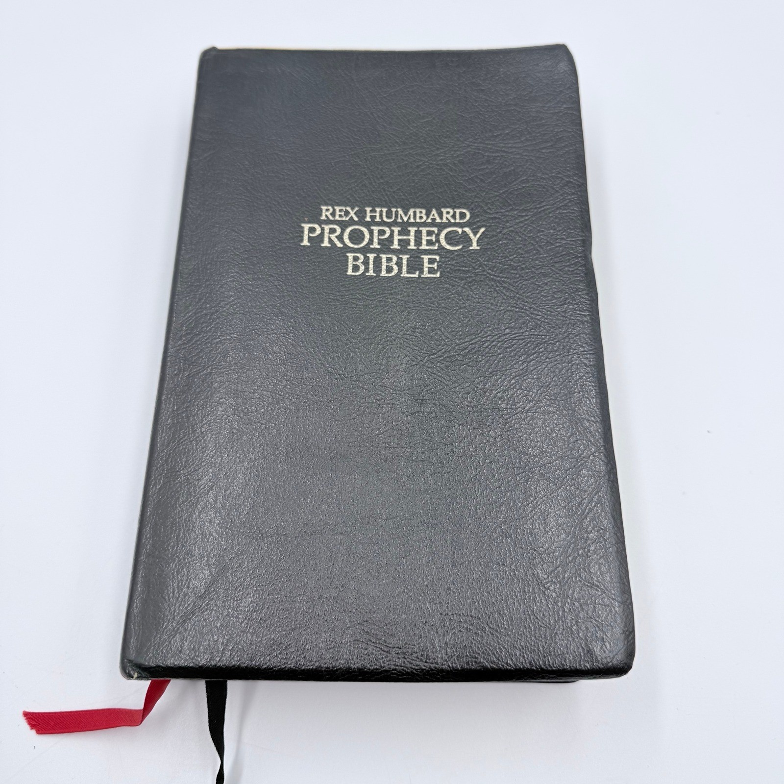 Rex Humbard Prophecy Bible 1979 Genuine Leather Black Red Letter Edition KJV