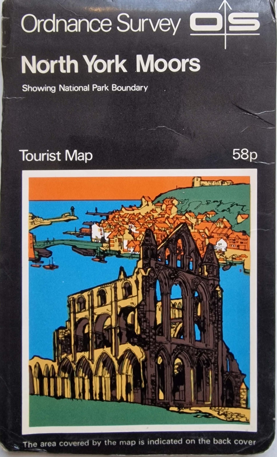 North York Moors. OS 1inch Map. Ordnance Survey. Tourist Map. Vintage.