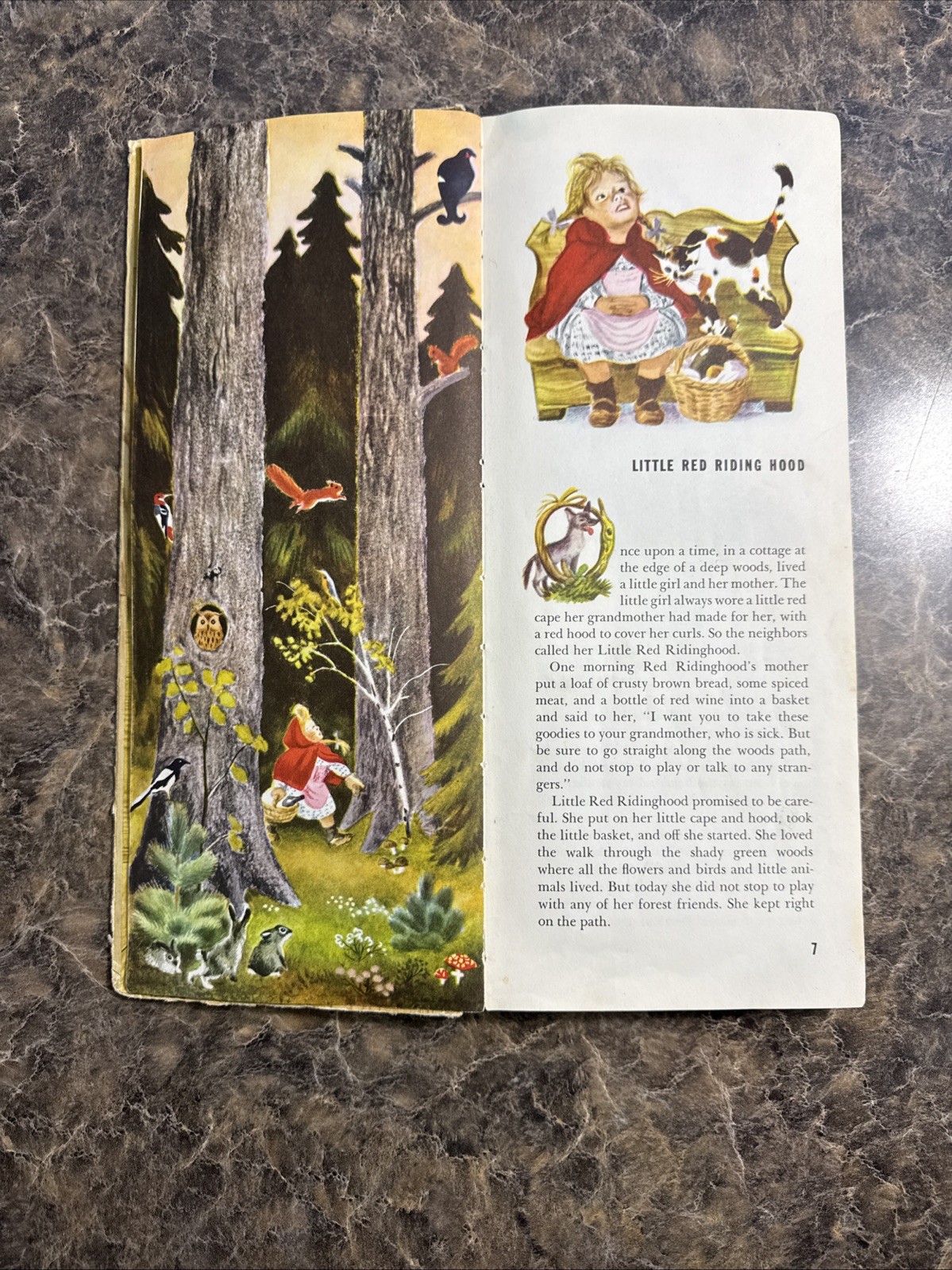 The Tall Book of Nursery Tales 1944 Hard Cover Vintage Book 120 Pages Acceptable