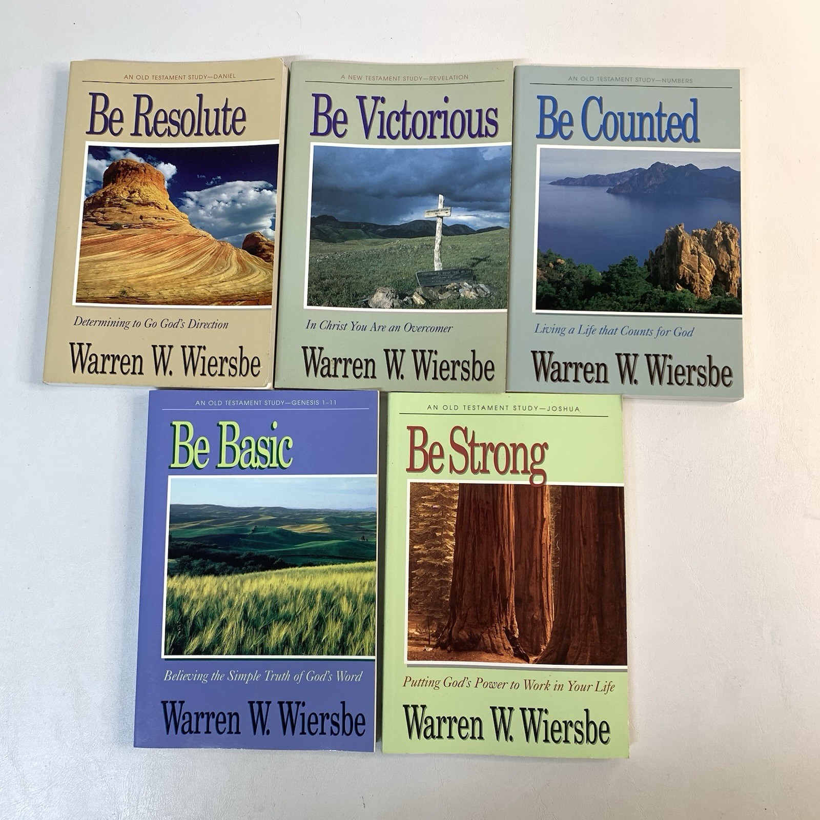 Lot of 5 Warren W. Wiersbe BE Series Old and New Testament Study Paperbacks