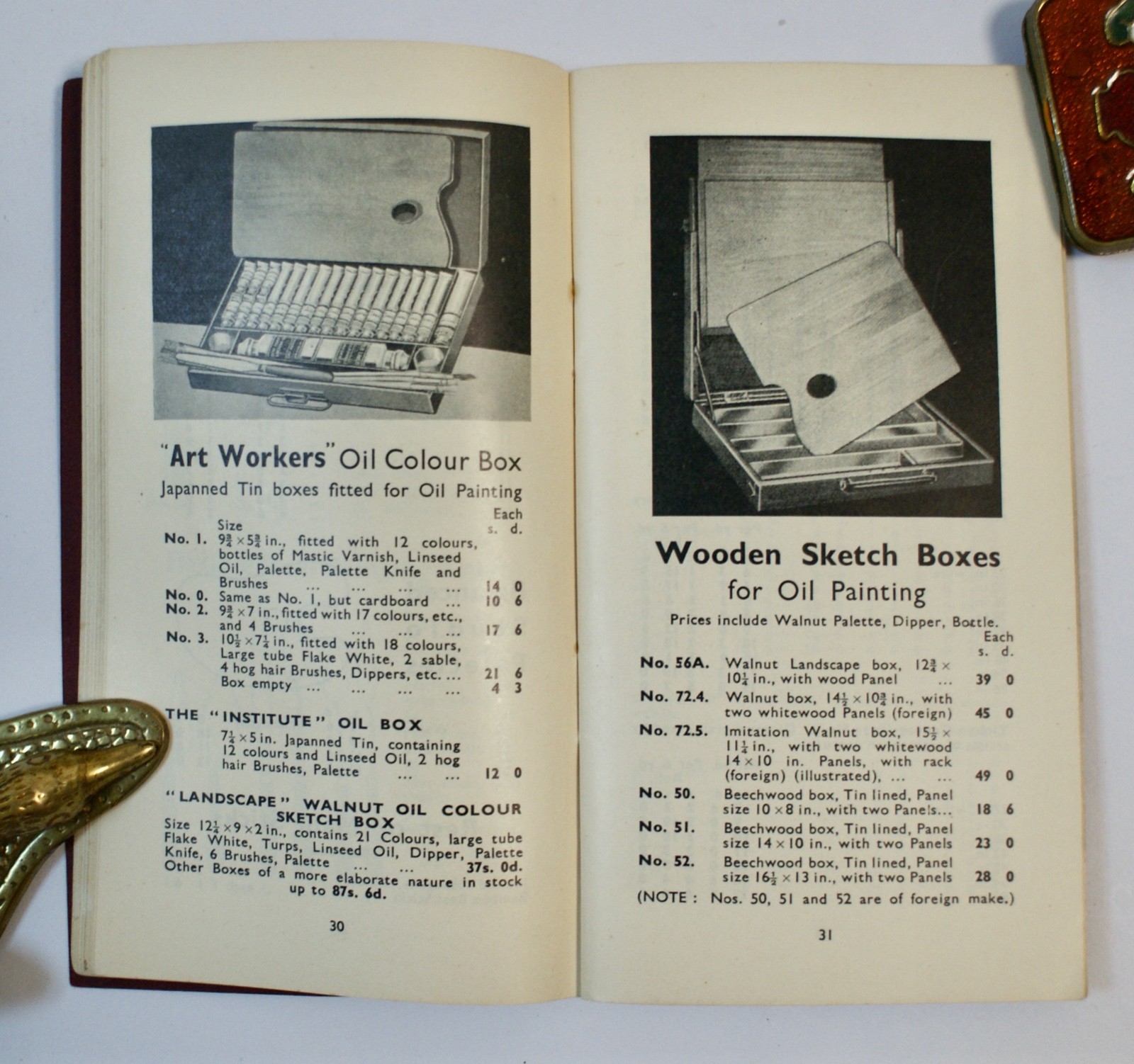 Rare Rowney’s Pocket Catalogue Of Artists’ Materials, Illustrated, 96p. 1930’s