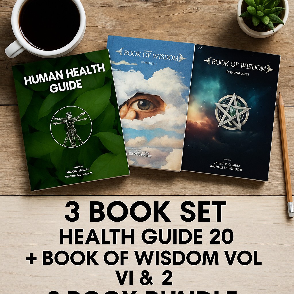 3 Book Bundle – Health Guide 20 + Book of Wisdom Vol 1 & 2 by Harry B. Joseph