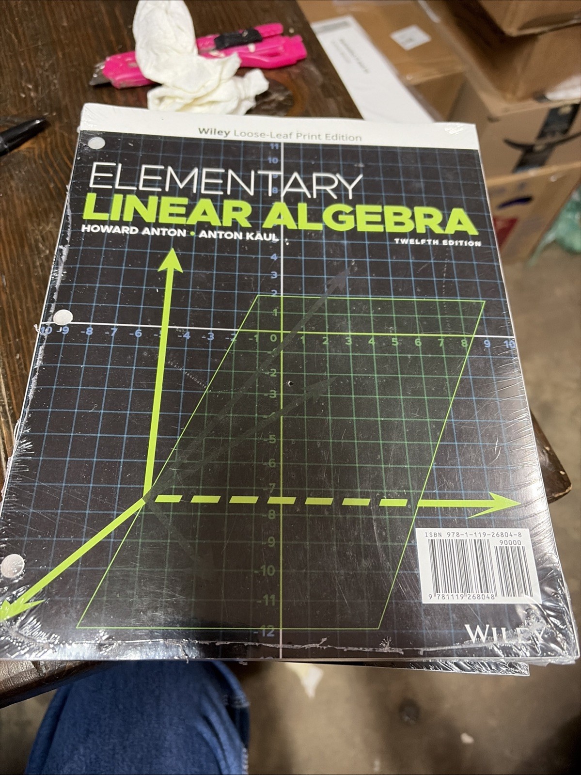 Elementary Linear Algebra by Howard Anton (12e Ringbound) New in Shrink Wrap