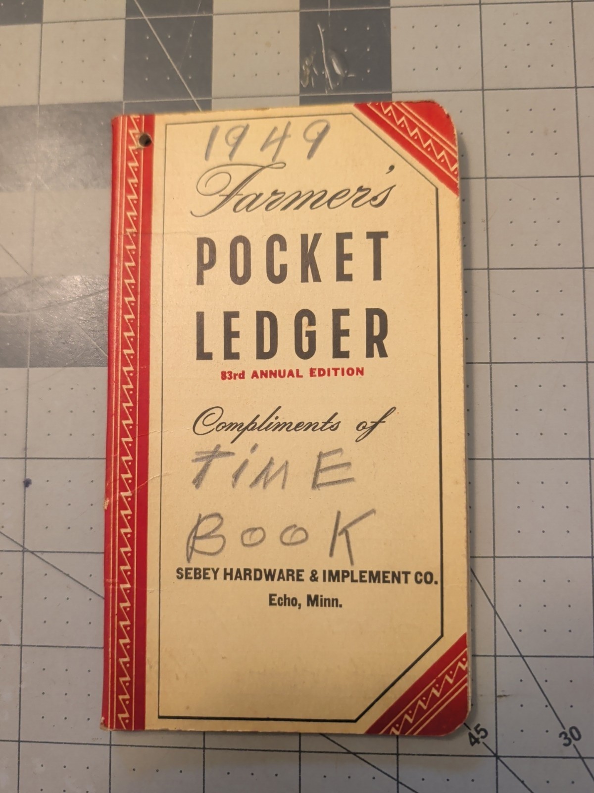 Vintage Farmer’s Pocket Ledger 1949/1950 83rd Annual Edition