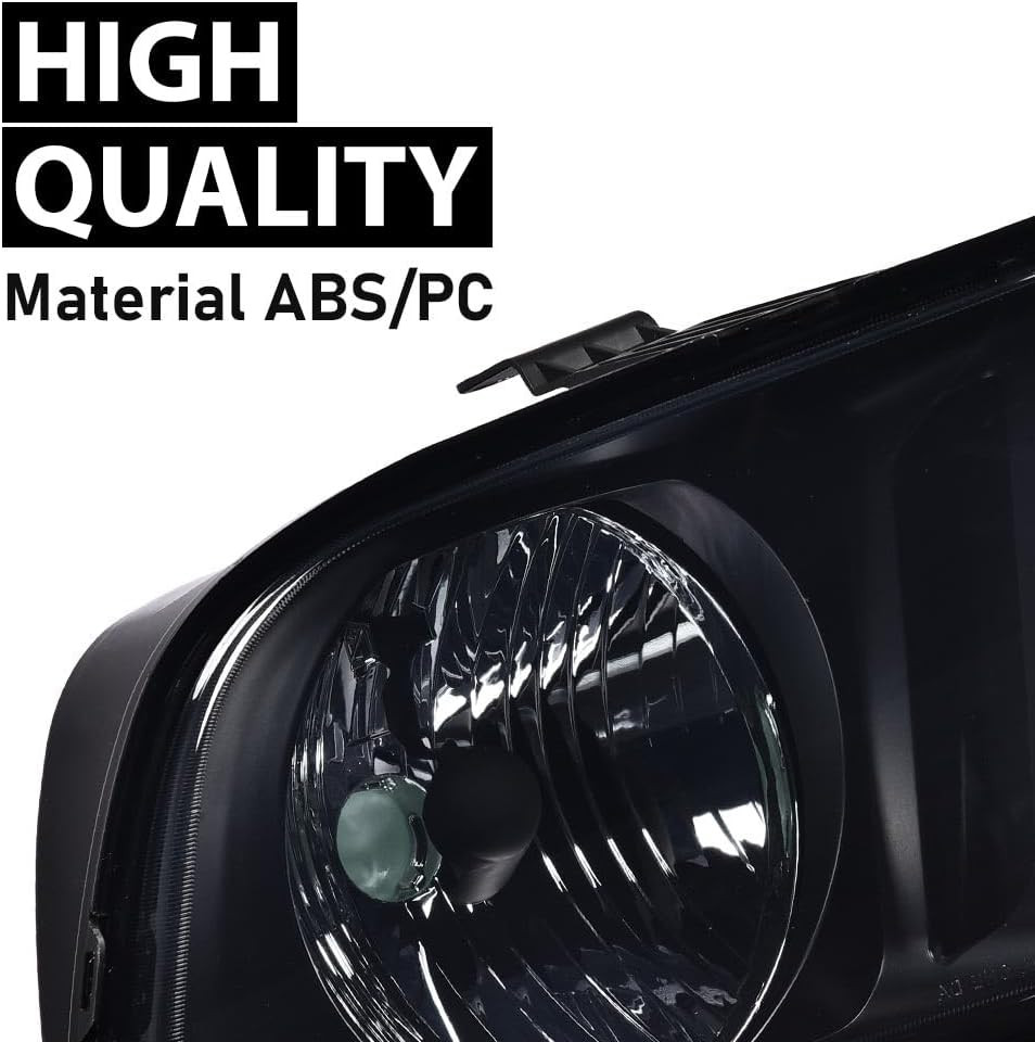 Headlights Assembly, Compatible with Ford Mustang 2005 2006 2007 2008 2009 Bumpe