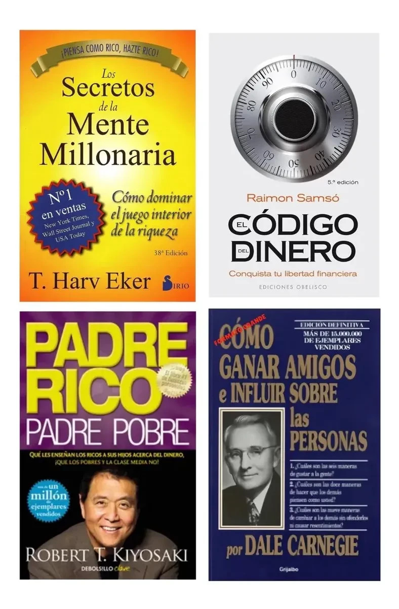 Pack Mente Millonaria Código Dinero Ganar Amigos Padre Rico Edición Spanish