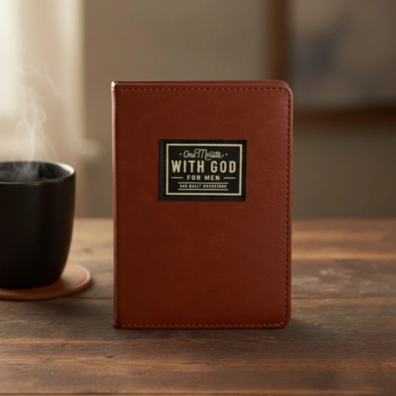 One Minute with God for Men – 365 Devotions (Brown Faux Leather) Fast ship