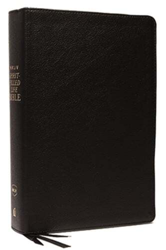 NKJV, Spirit-Filled Life Bible, Third Edition, Genuine Leather, Black Indexed,