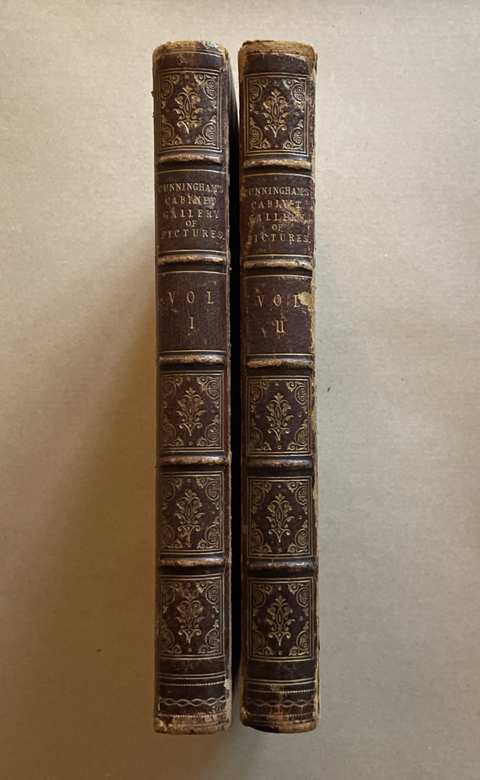 1836 2 Vol set The Cabinet Gallery of Pictures Allan Cunningham illustrated Hb