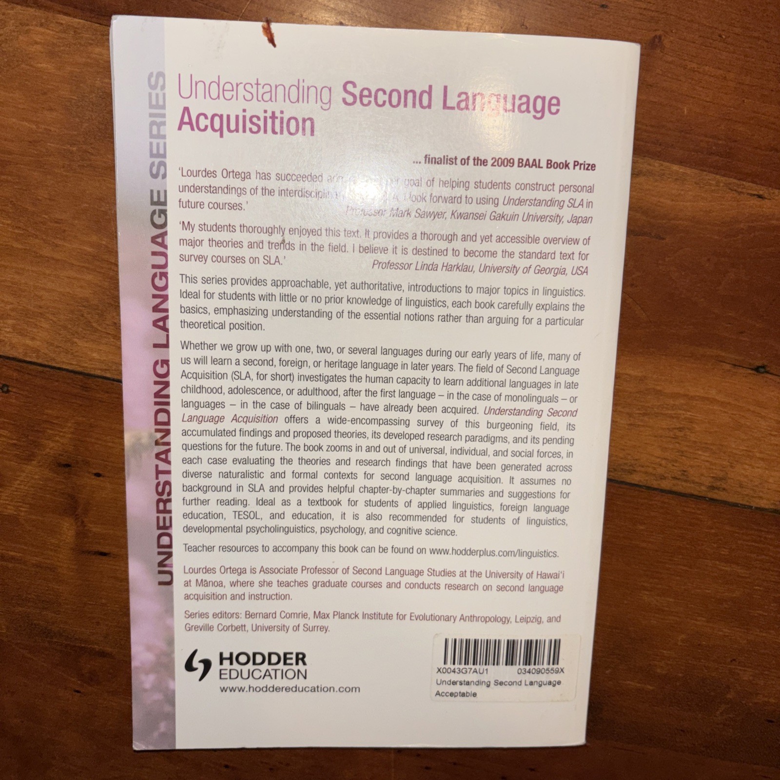Understanding Second Language Acquisition – Ortega 2009