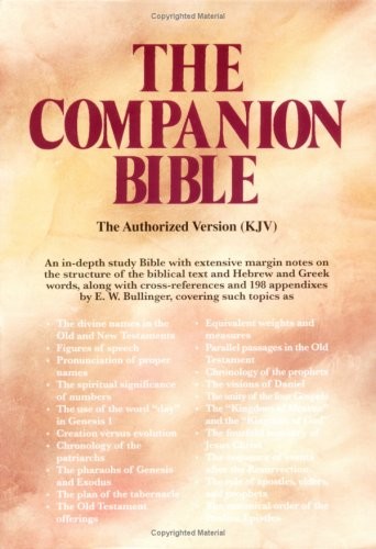 THE COMPANION BIBLE (BURGUNDY BONDED LEATHER, THUMB By E. W. Bullinger