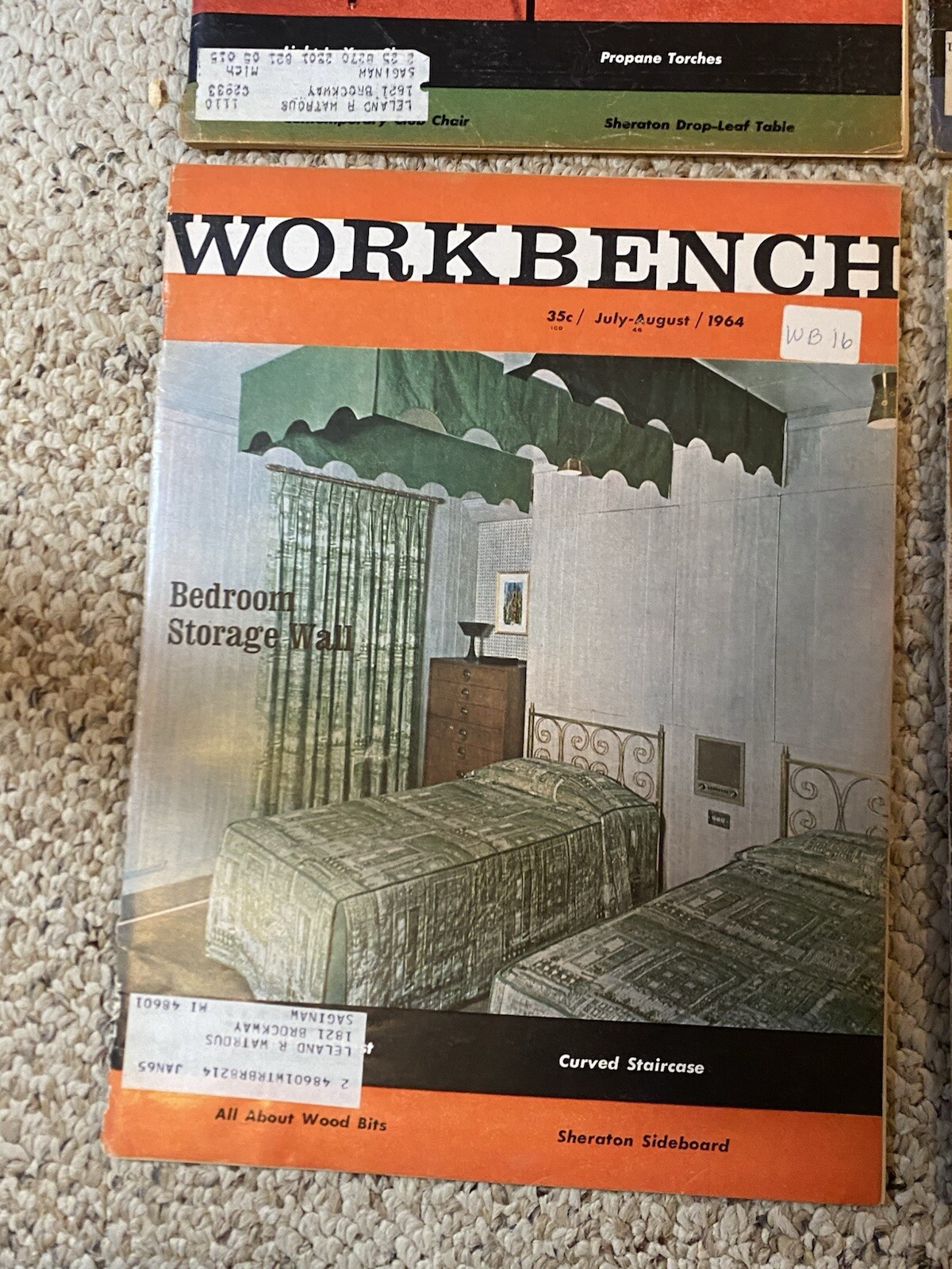 Lot of 6 Vintage 1964 Workbench Bimonthly Magazines In Binder