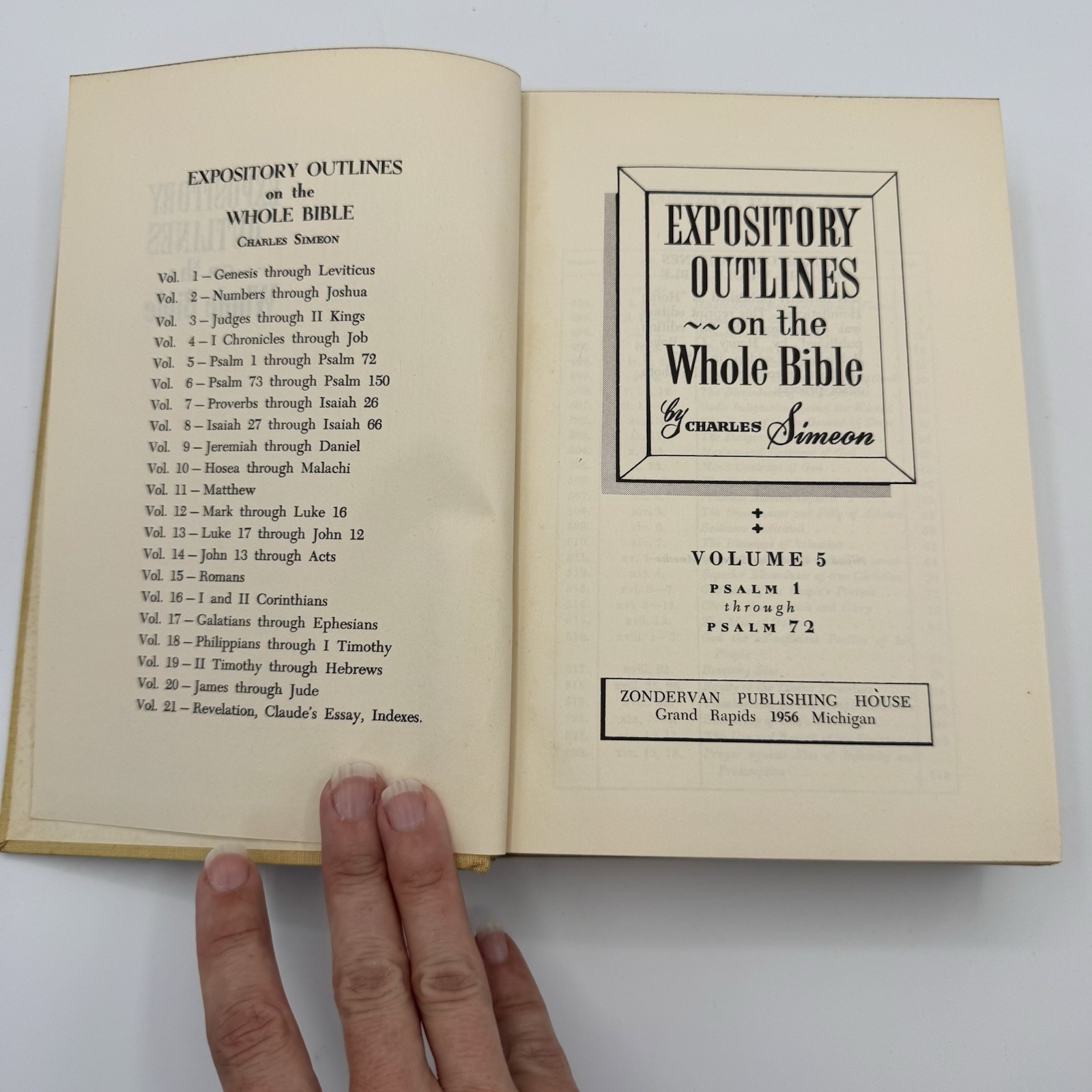 1955 Simeon Expository Outlines Bible Zondervan Hardcover Choose Your Own Bundle