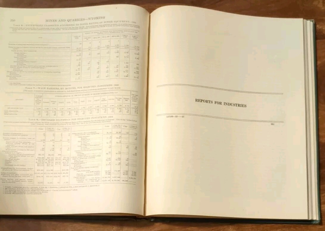 General Report 15th Census United States 1930 Mines And Quarries