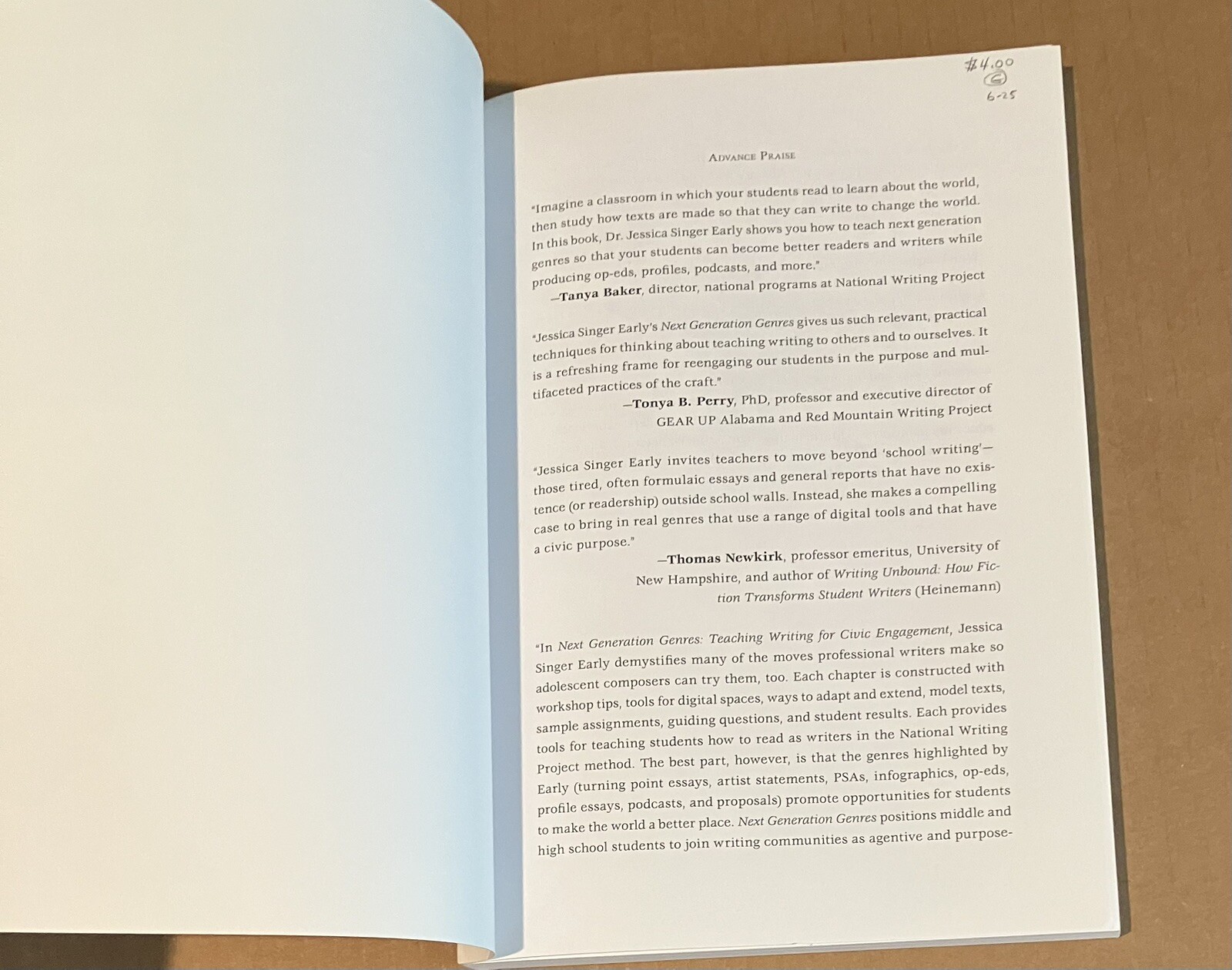 Next Generation Genres Teaching Writing for Civic and Academic Engagement -GOOD+