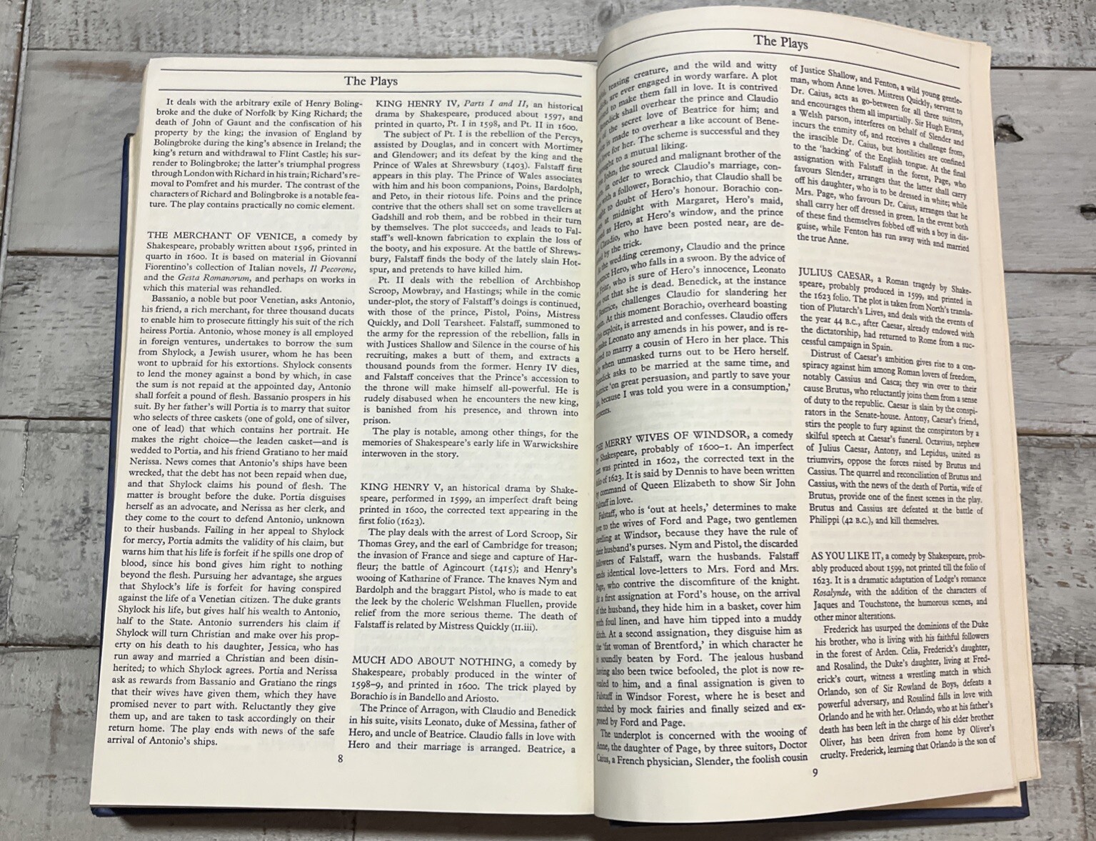 The Complete Works of Shakespeare – Gathered Into One Volume – Non Sanz Droict