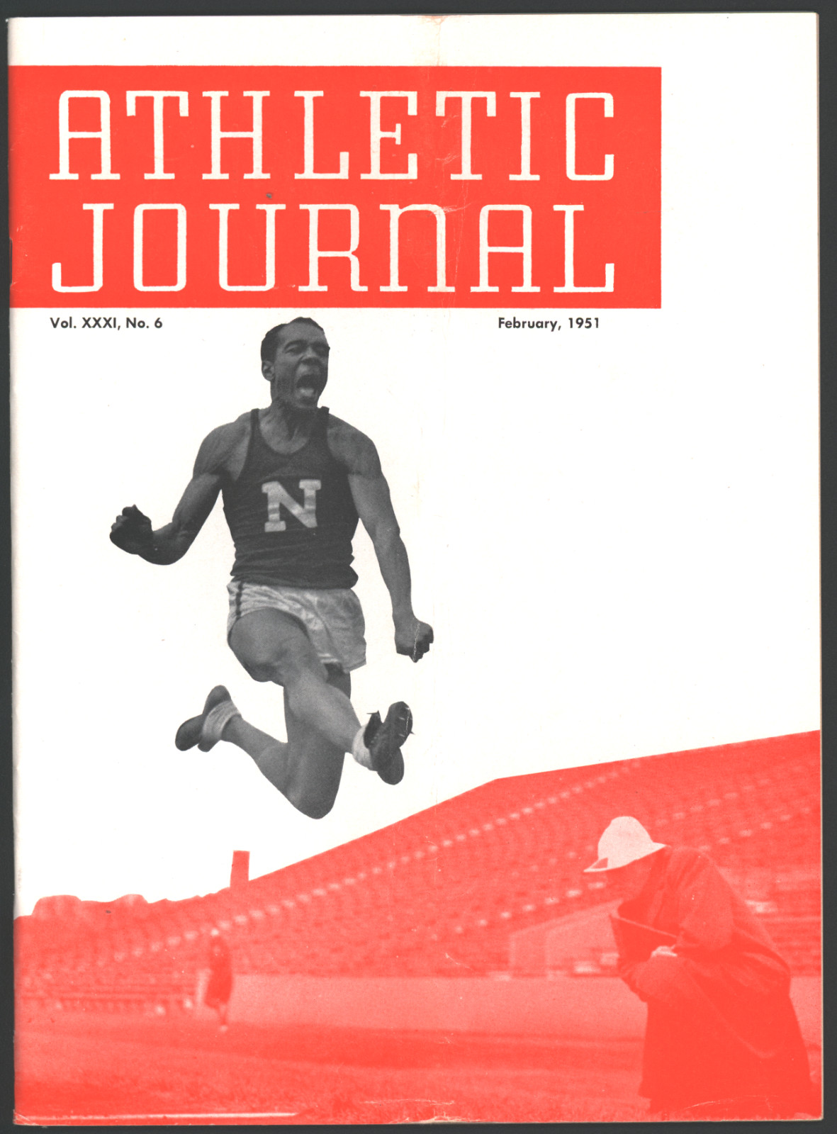 VTG Athletic Journal Magazine February 1951 College Track Cover Northwestern Uni
